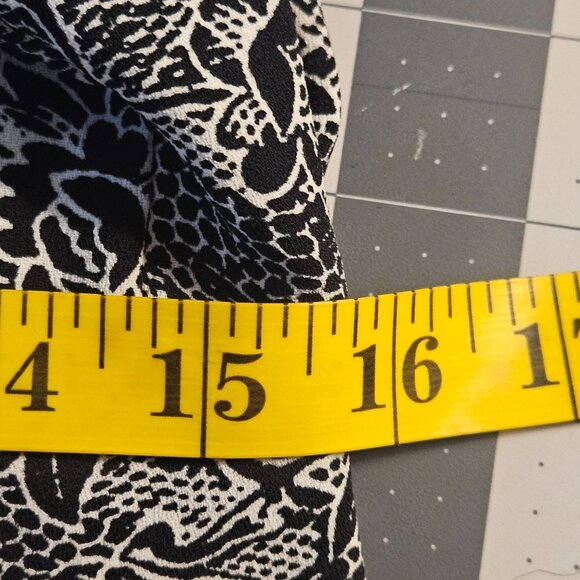 Abercrombie & Fitch Black Floral Wrap Dress Small Sleeveless Midi Soft Goth Y2K - Picture 5 of 14